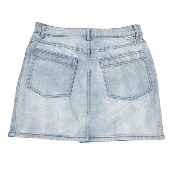BILLABONG Good Life Button Front Denim Mini Skirt Sz 31 - Picture 6 of 7